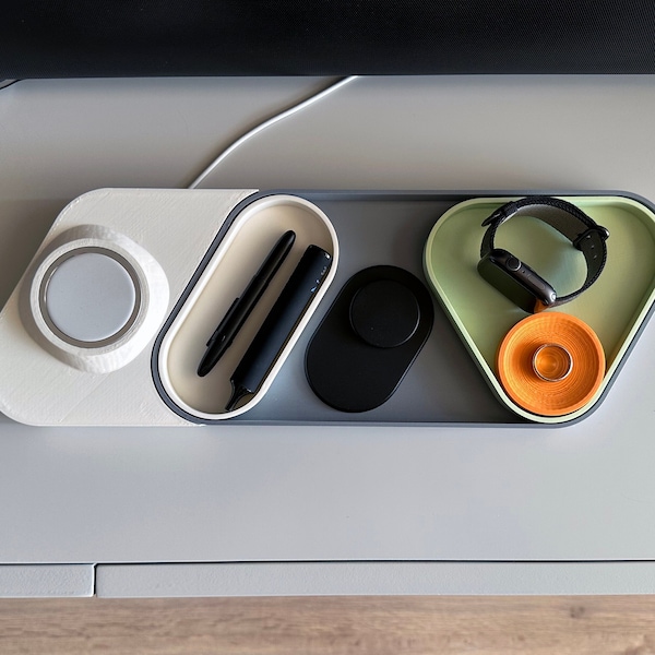 Organizador de escritorio modular y bandeja recogetodo con complemento MagSafe