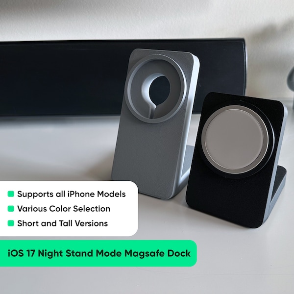 Support pour chargeur Apple MagSafe en mode veille (iOS 17) pour iPhone - Modèles court et grand