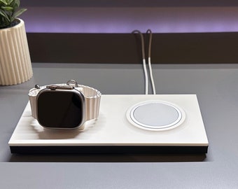 Modular MagSafe Charging Dock: Apple Watch & iPhone Desktop Station