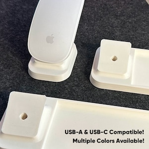 Dock di ricarica Apple Magic Mouse 2 v2 con vassoio integrato (compatibile con USB-A e USB-C!)