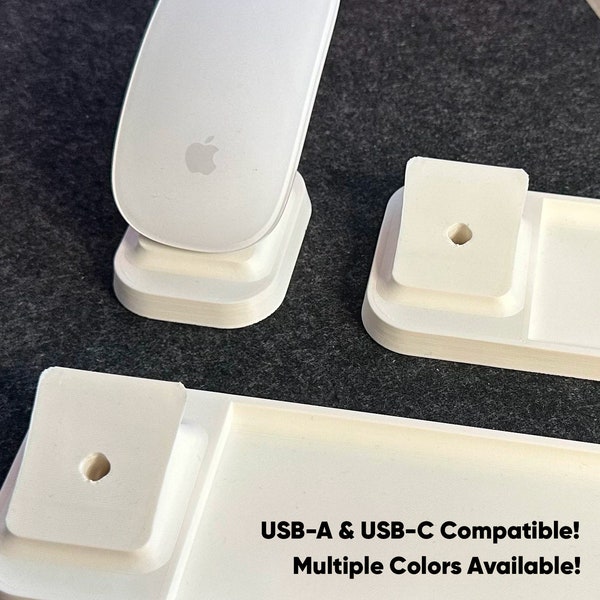 Apple Magic Mouse 2 charging dock v2 with integrated tray (usb-a & usb-c compatible!)