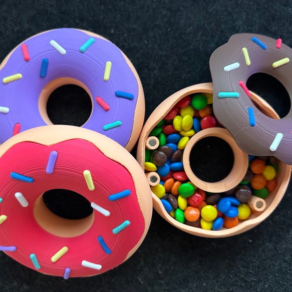 Boîte à bonbons fantaisie Donut, boîte à bijoux, conteneur de rangement