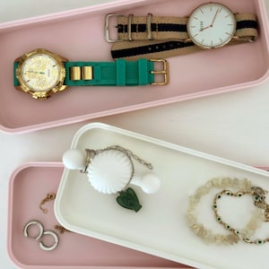 Modular Jewelry Organizer Tray – Stackable Ring Holder, Minimalist Jewelry Storage & Gift for Her