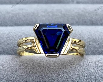 Tanzanite Halo Ring: Dark Blue Gemstone, 925 Sterling Silver
