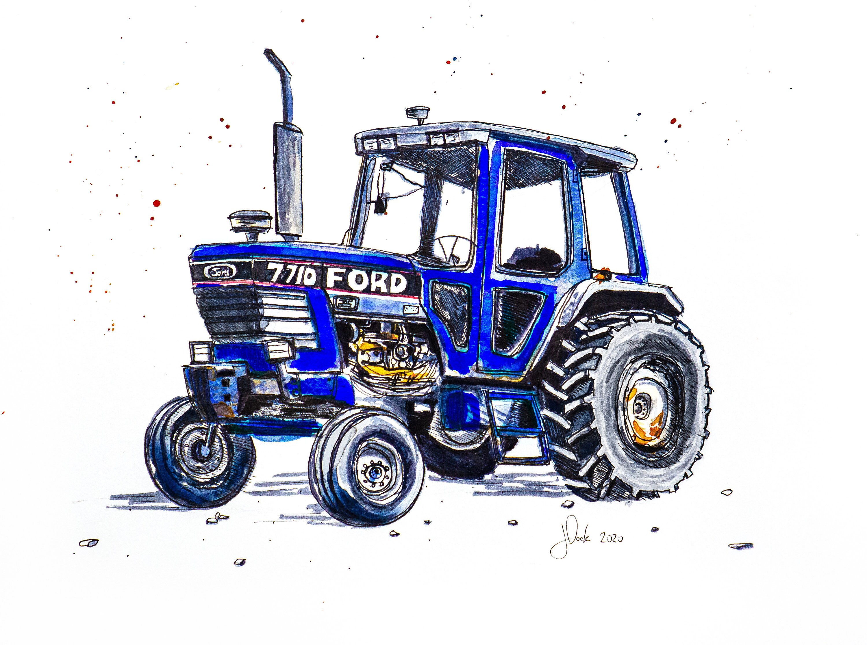 Blue 7710 Ford Tractor Etsy