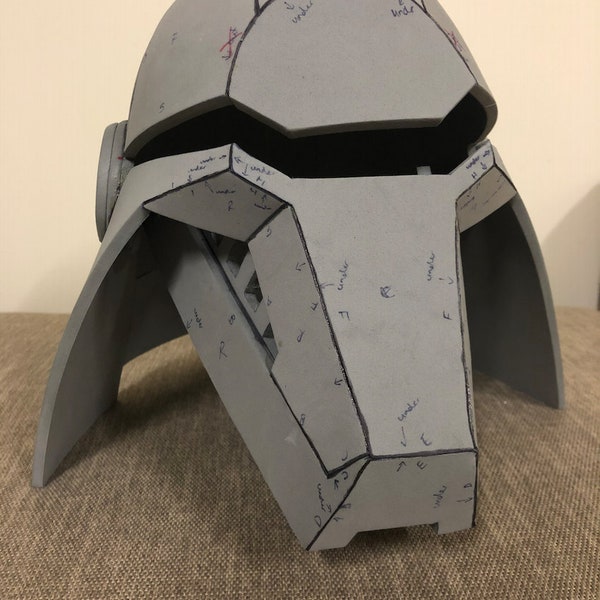 Second Sister inspired helmet, space helmet, pattern for eva foam, cosplay foam