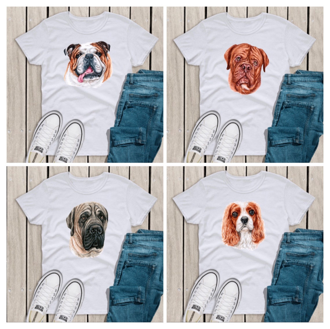 Tshirts dog breed Tshirts au RoyaumeUni Tops Unisexe Etsy