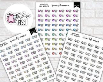 House Reset Planner Sticker, House Reset Stickers, Home Organisation Stickers, Bullet Journal Stickers, Planner Diary & Calendar Sticker
