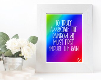 A5 Motivational Print | Rainbow | Art Print | Foiled Art Print | Wall Art | Inspirational | Positive Affirmations | A5 Print | DLP 403