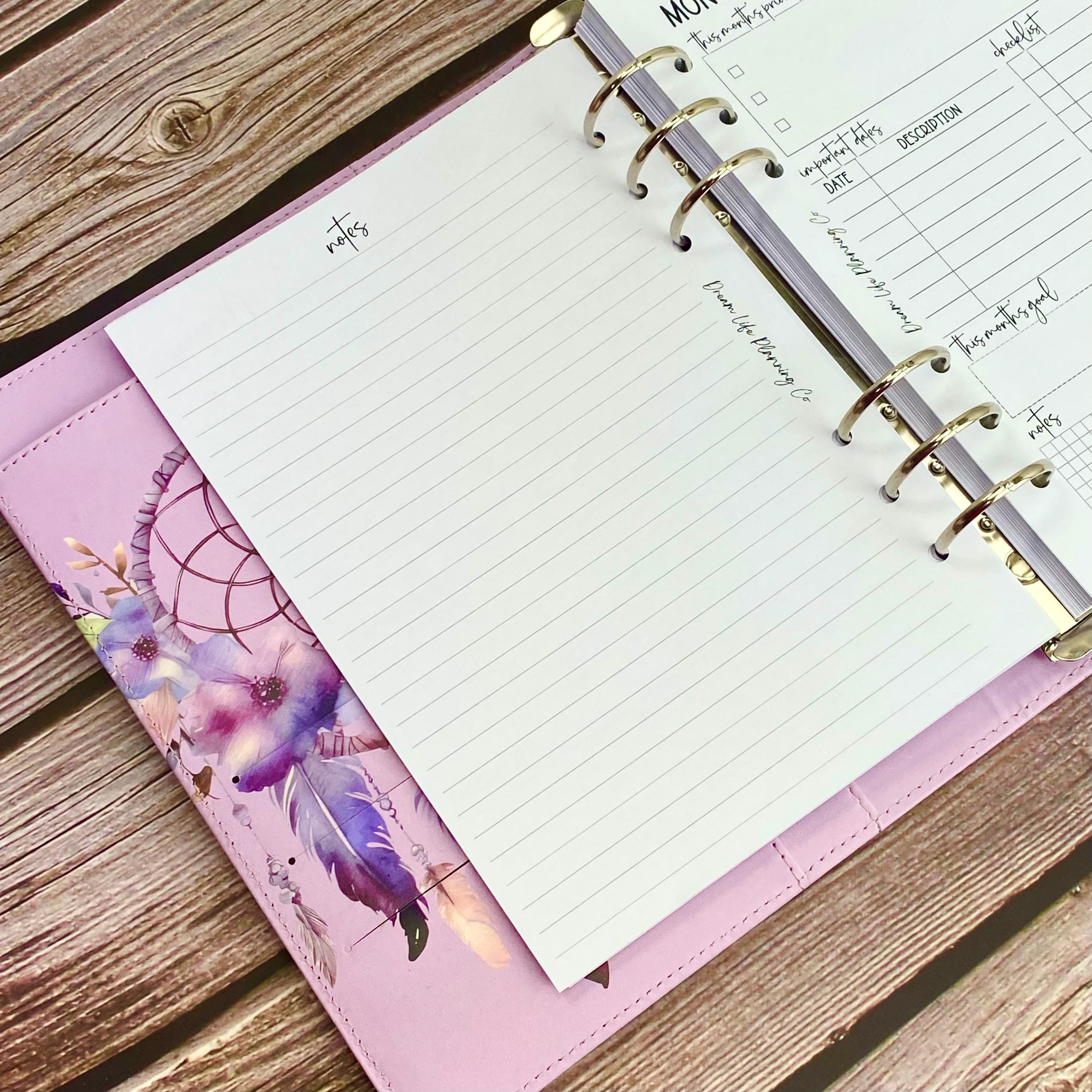 2026 - A5 WO2P Horizontal Layout Planner Refill for A5 Planner Weekly ...