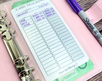 Cash Tracking Laminated Tracker, Cash Budgeting Cards, Sinking Funds, Cash Stuffing, Savings Challenge, Cash Envelopes, Savings Challenges,