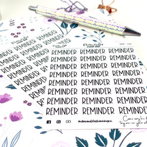 Stickers de rappel, Stickers avec inscription avec déjoue, Stickers agenda fonctionnels, Stickers Bullet Journal, Stickers agenda, Jolie feuille d'autocollants pour agenda