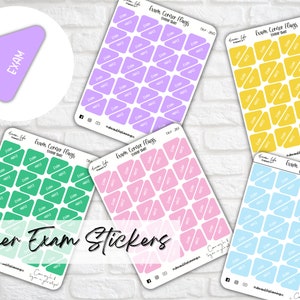Stickers d'examen d'angle, Stickers d'examen pour agenda, Stickers de planning scolaire, Stickers d'université, Stickers de planning scolaire, Stickers d'étudiant,