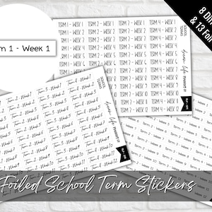 Boîte d'autocollants mat, autocollants pour la rentrée, Bullet Journal, agenda, autocollants pour agenda, autocollants pour élèves ou enseignants