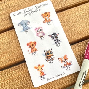 Adorables jeux d'argent pour bébés animaux, Cartes budgétaires plastifiées, Fonds d'amortissement, Rembourrage en espèces, Défi épargne, Enveloppes d'argent liquide