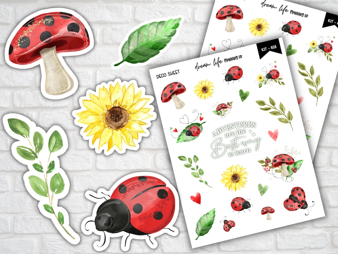 Lady Bird Deco Planner Stickers Lady Bug Decorative Planner Stickers ...