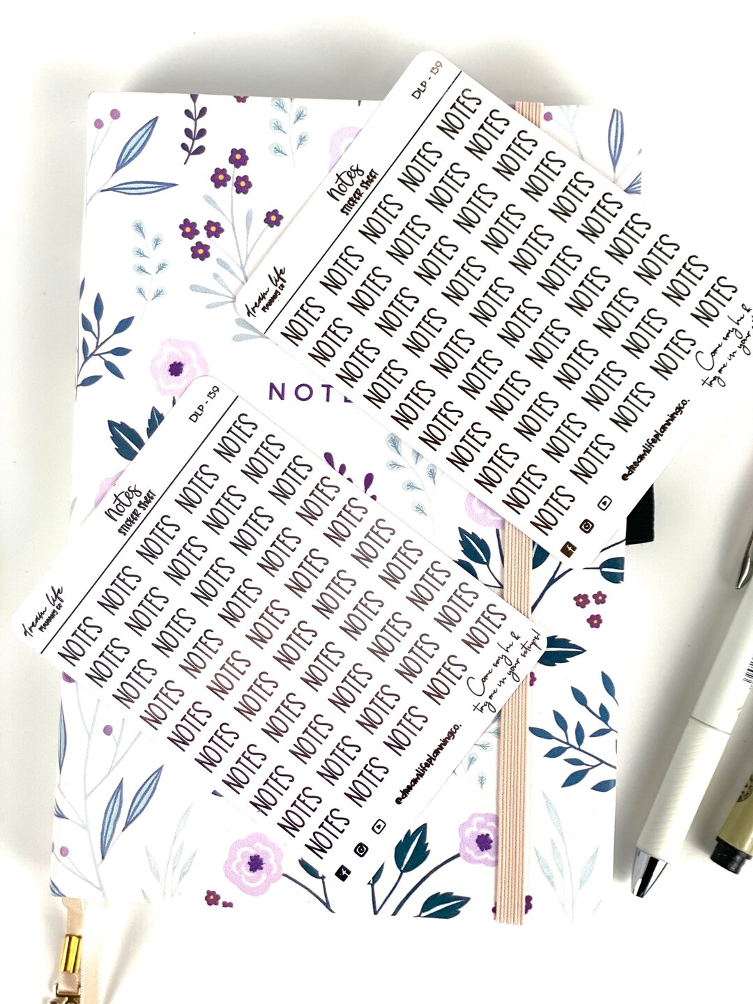 Foiled “notes” Stickers | Bullet Journal | Planner Stickers | Cute ...