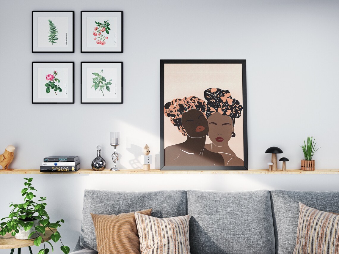 African American Art Black Woman Home Decor Black Women Etsy