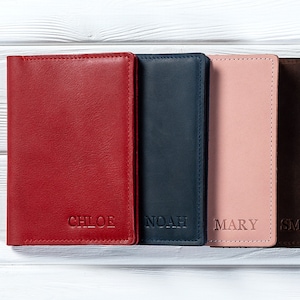 Leather Passport Holder, Personalized Passport Cover, Leather Passport Wallet, Travel Accessories Set, Valentines day gift for him.