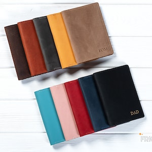 Juego de funda de pasaporte de cuero personalizada y etiqueta de equipaje, porta pasaporte, billetera para pasaporte, juego de viaje, regalo de boda, recuerdos de boda.