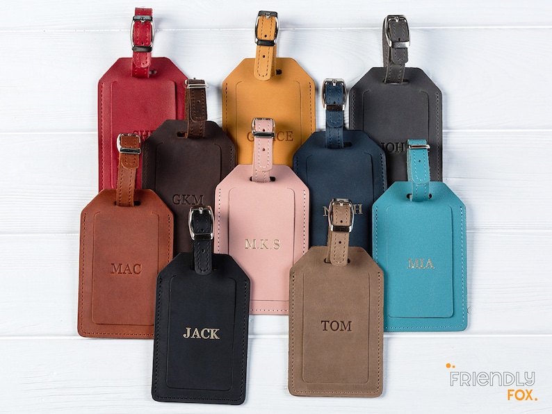 Personalized Luggage Tags Leather Luggage Tags Personalized Etsy