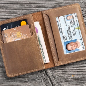 Cartera de cuero personalizada para hombre, cartera de bolsillo frontal, cartera minimalista, tarjetero de cuero, cartera delgada, cartera de cuero personalizada para hombre.