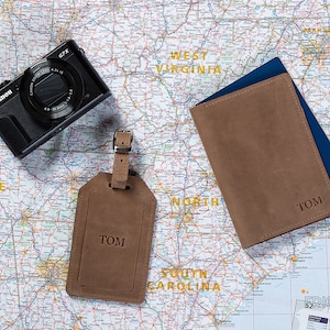 Leather Passport Holder Personalized - Passport Cover for Men and Women - Passport Wallet.