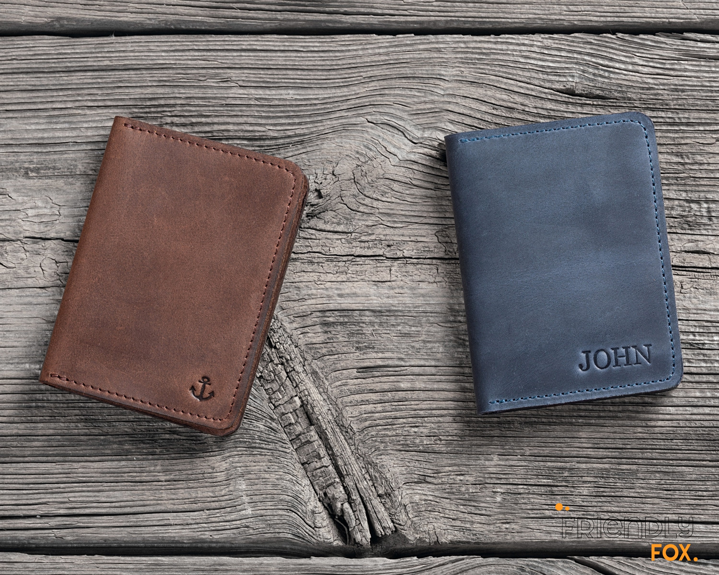 Personalized Leather Wallet for Men Front Pocket Wallet -  Canada