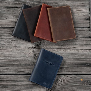 Leather Field Notes Cover, Personalized Pocket Moleskine Cover, Field Notes Wallet for Men and Women, Fathers day gift for him.
