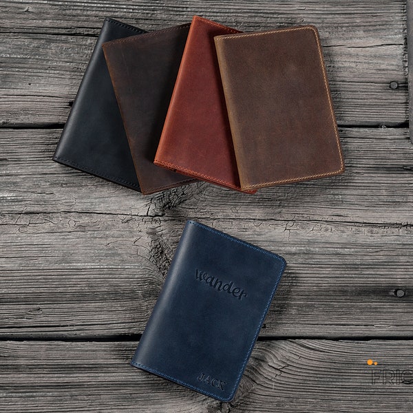 Leather Field Notes Cover, Personalized Pocket Moleskine Cover, Field Notes Wallet for Men and Women, Fathers day gift for him.