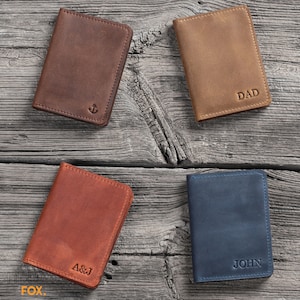 Cartera de cuero para hombres, billetera minimalista personalizada, billetera de bolsillo frontal, titular de tarjeta de crédito, billetera delgada, billetera personalizada hecha a mano para hombres.
