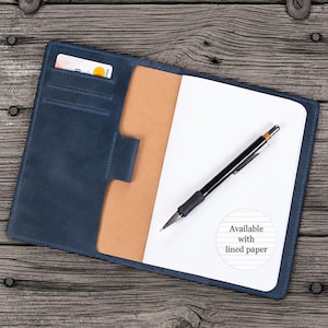 Personalized Leather Journal A5, Custom Notebook with Logo, Refillable Diary, Gift for Him, Corporate Gift.