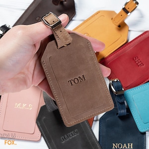 Personalized Luggage Tags, Leather Luggage Tags, Personalized Leather Luggage Tags, Groomsmen Gift, Corporate Gifts With Logo.