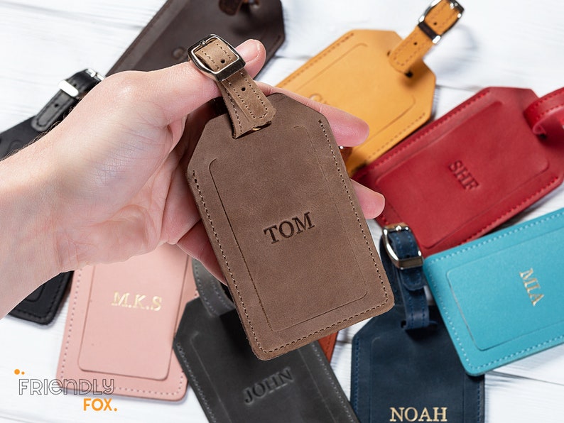 Personalized Luggage Tags Leather Luggage Tags Personalized Etsy