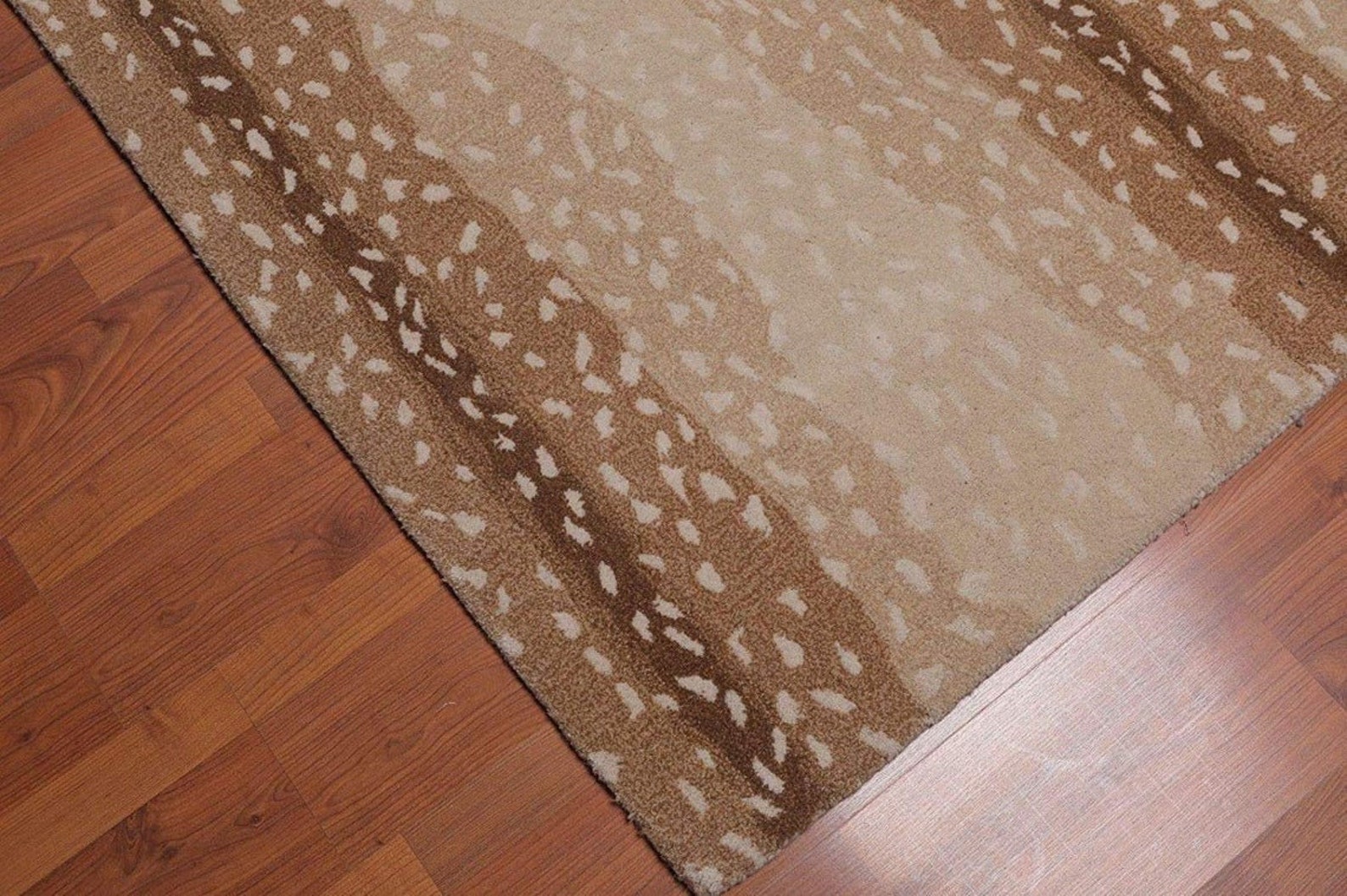 100 Wool Rug Antelope Animal like print Hand Tufted Area Rug Etsy