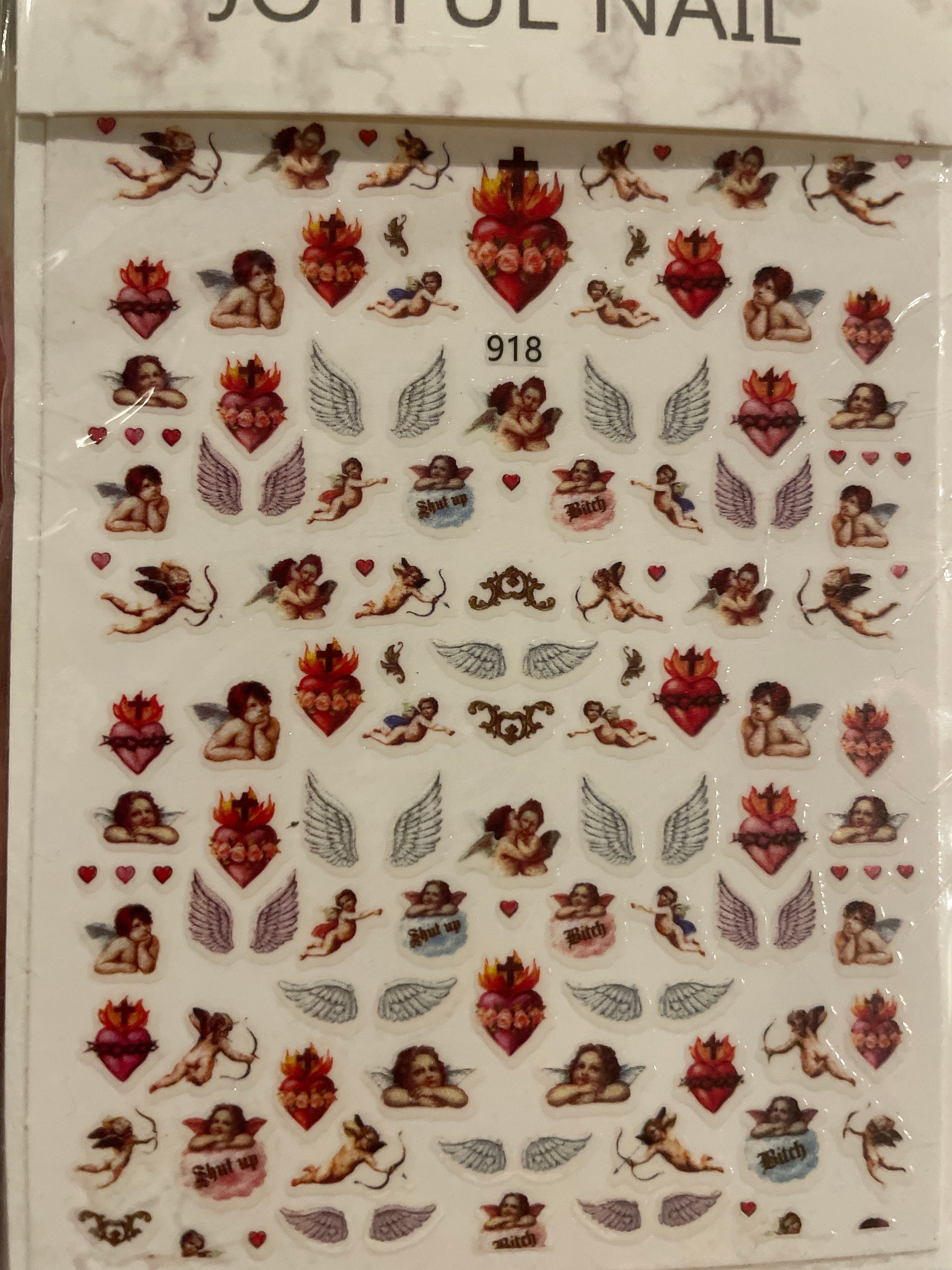 Angel nail stickers Etsy