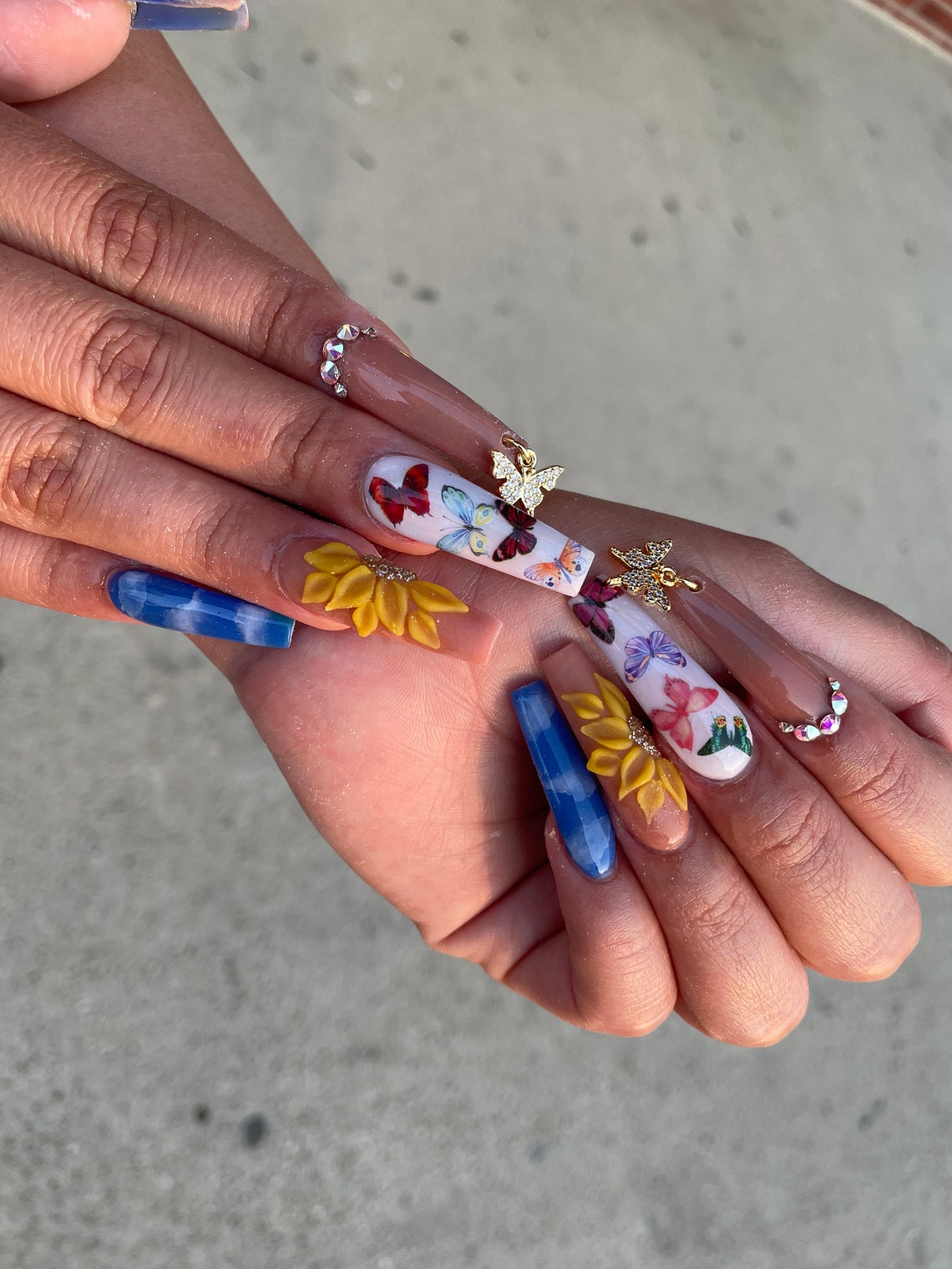 Butterflies nail stickers Etsy