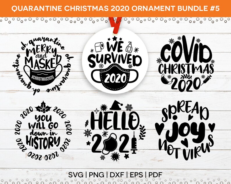 Download Quarantine Christmas 2020 SVG Bundle Christmas Ornaments ...