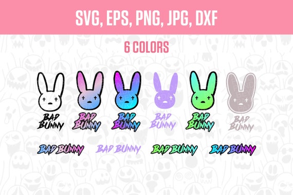Download Bad Bunny Logo Svg Holographic Logo Bundle Cut File Conejo Etsy