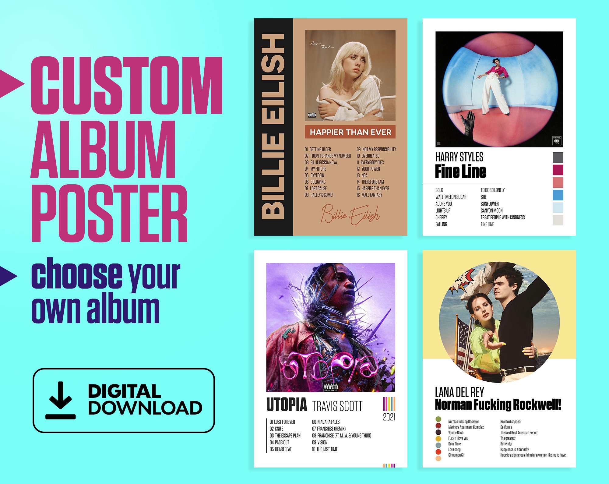 Custom Album Poster Digital Printable Album Cover Digital Etsy Custom Album Poster Digital Printable Album Cover Digital Etsy