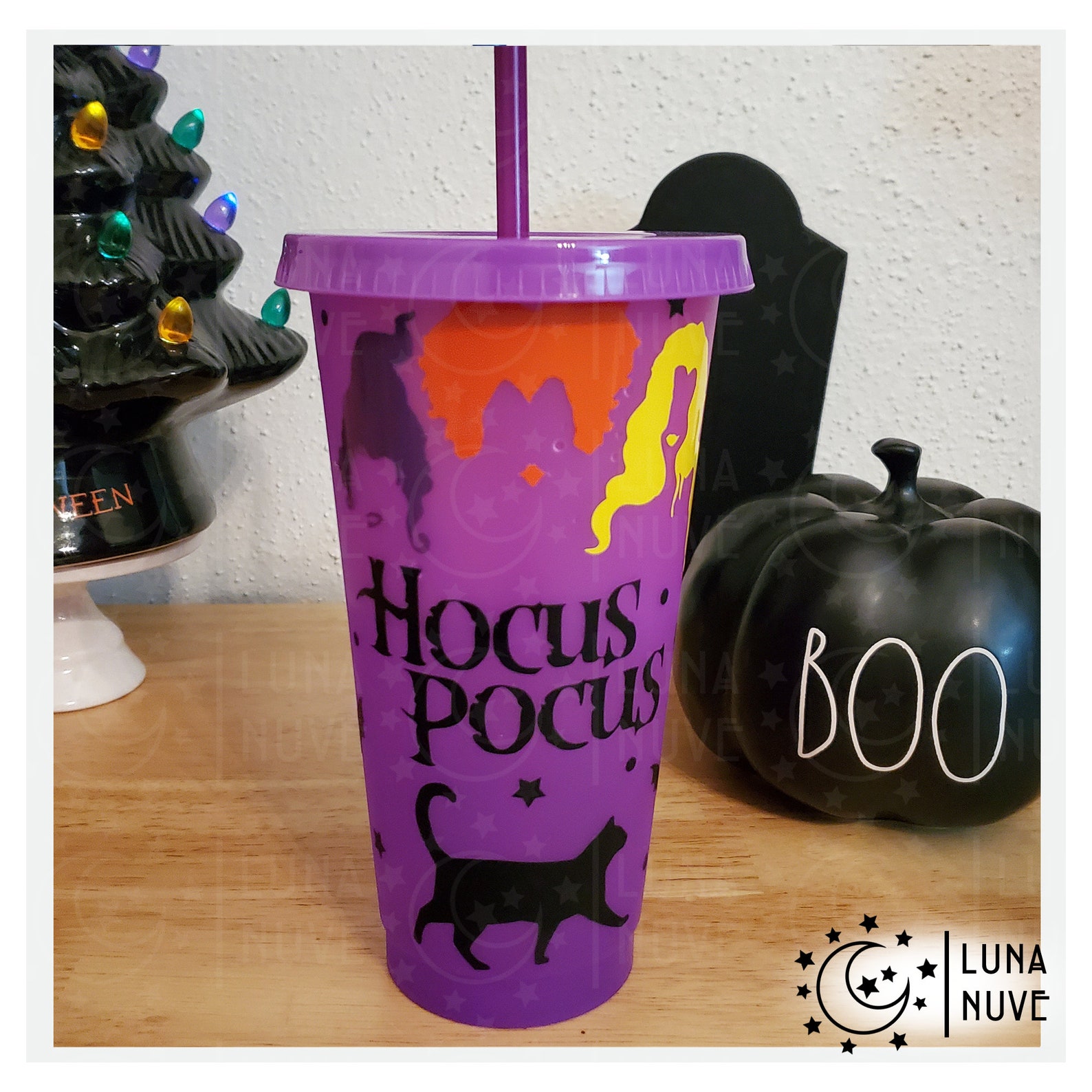 Hocus Pocus Color Changing Cold Cup Sistas We Fly Witches Etsy