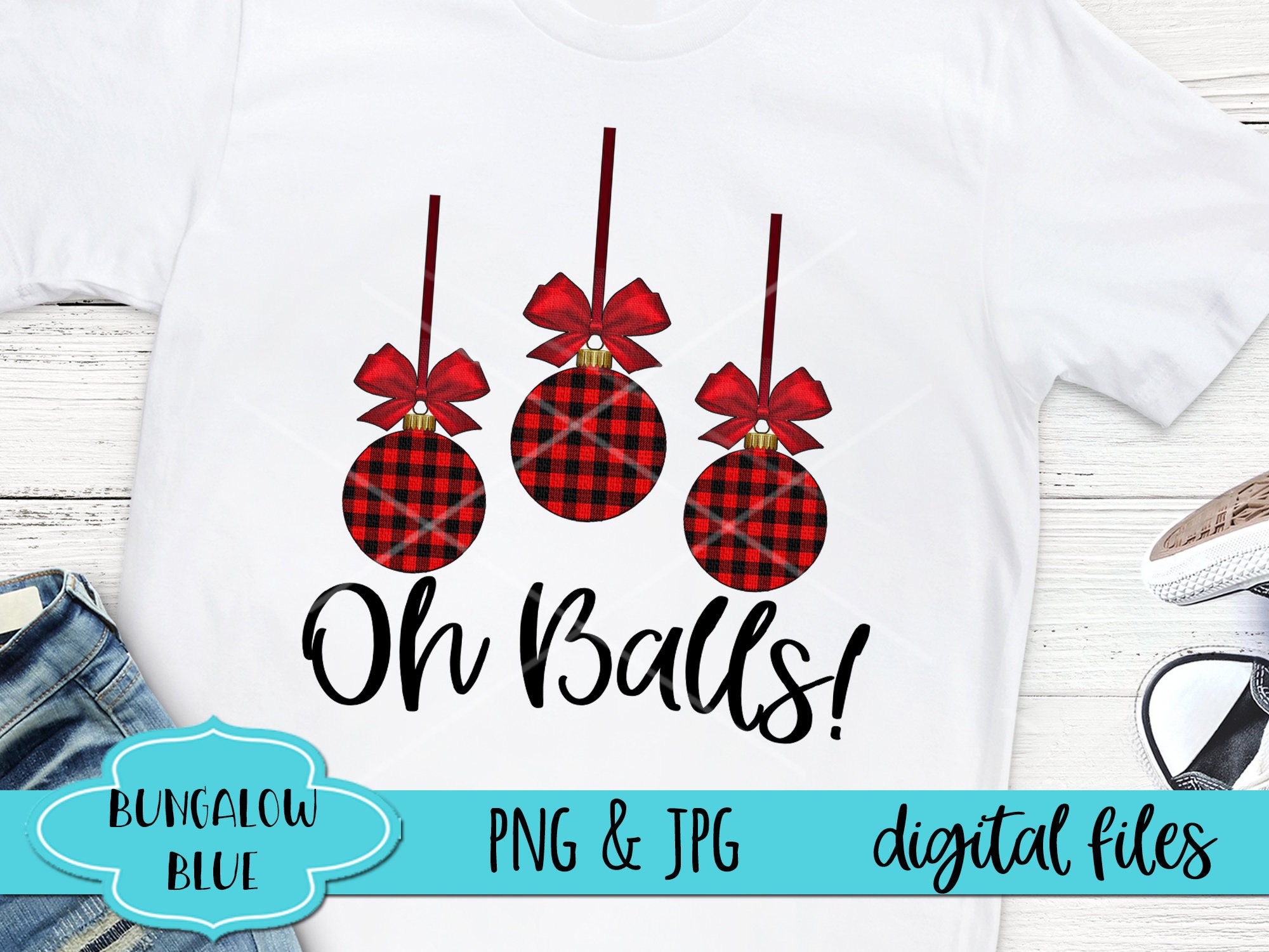 Oh Balls Funny Christmas Ornament INSTANT DOWNLOAD Sublimation Etsy