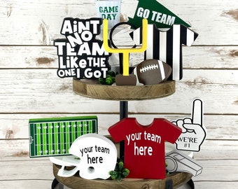 Football Tiered Tray Decor, Football decor, touch down, Field goal decor, Football Party decor