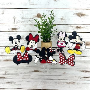 Disney Inspired Mickey & Minnie Mouse Collection, Disney Decor, Mickey Decor, Minnie Decor, Mickey Tiered Tray, Disney Tiered Tray