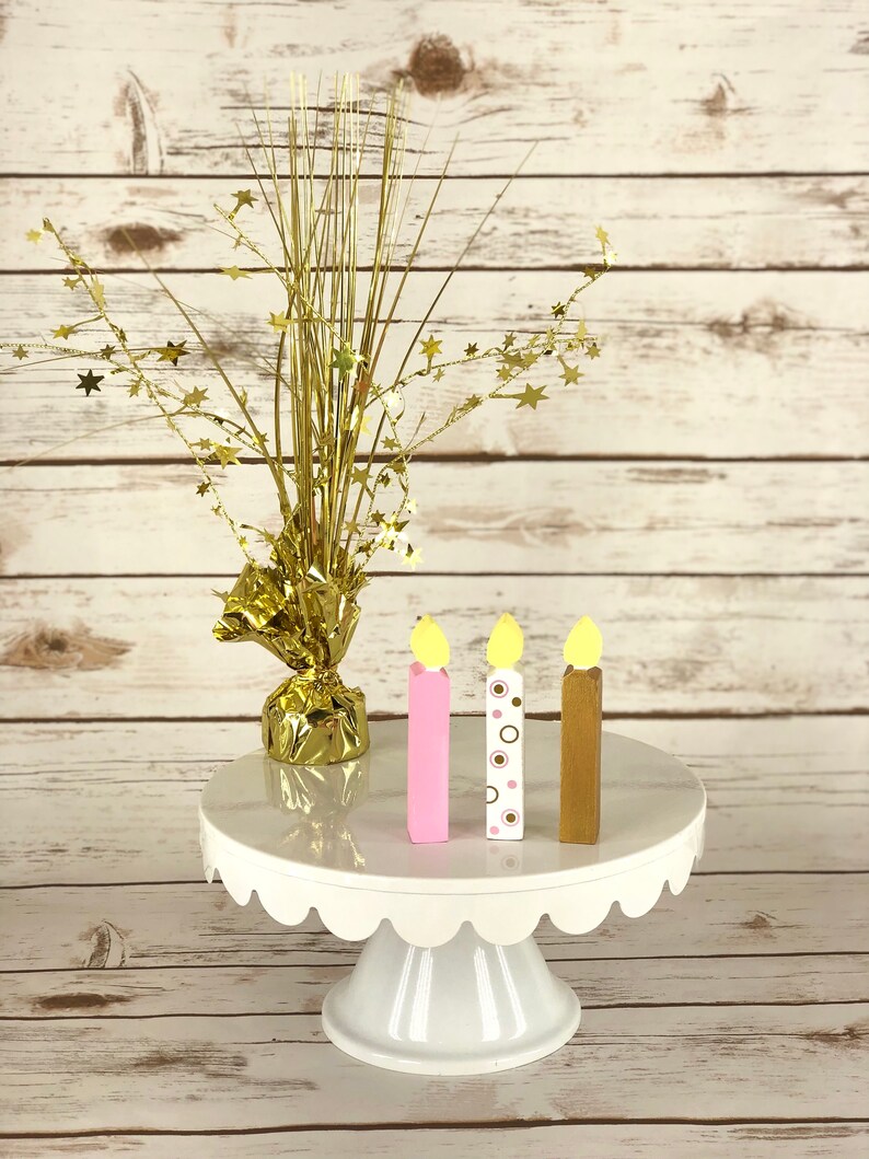 Birthday Tiered Tray Decor Birthday Decor Pink and Gold Etsy