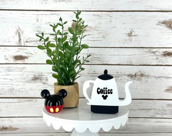 Disney Inspired Coffee Tiered Tray Decor, Disney Coffee, Coffee