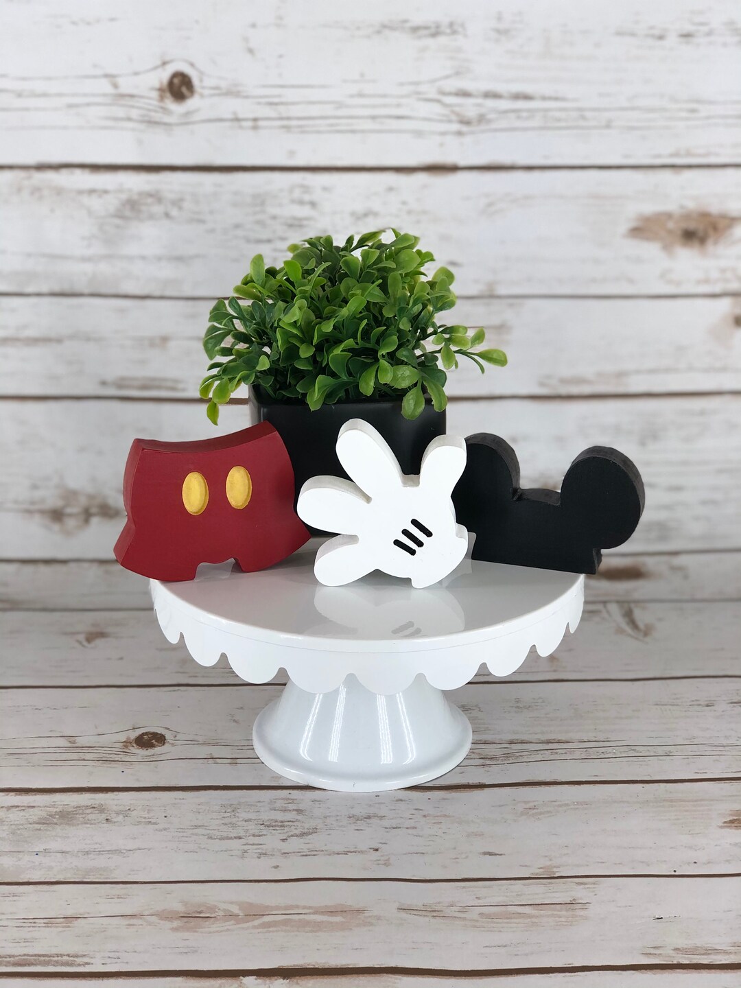 Set Disney Inspired Tiered Tray Decor, Mickey Mouse, Mickey Decor,  Mickey Tiered Tray,mouse Ears, Wood Mickey Decor,wood Shelf Sitters