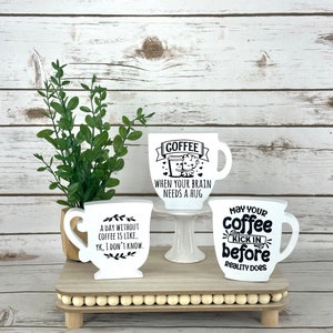 Coffee Tiered Tray Decor, Coffee Bar Decor, Coffee Decor, Coffee Pot