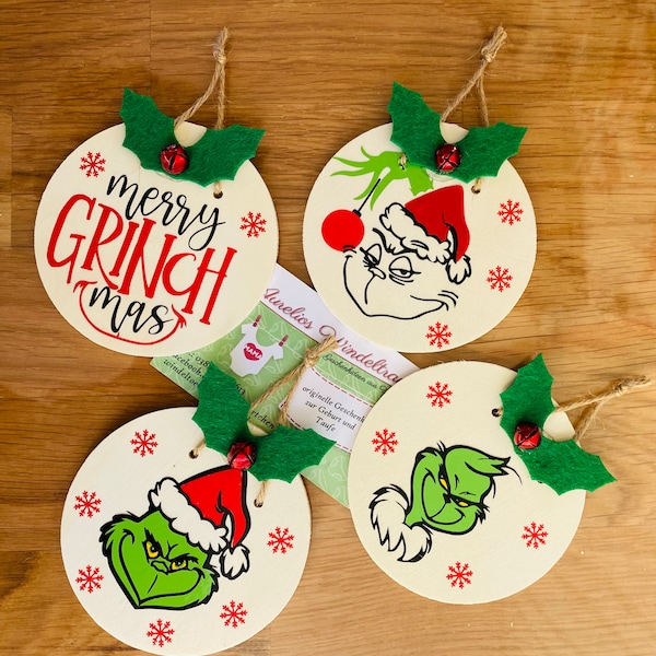 Grinch Christbaumschmuck Holz