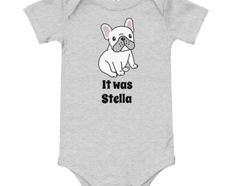 Customizable- FRENCH BULLDOG - Personalize Bodysuit - Cotton Baby Onesie - Unisex Kids Clothes - Animal Print Onesie - Bodysuit for Baby
